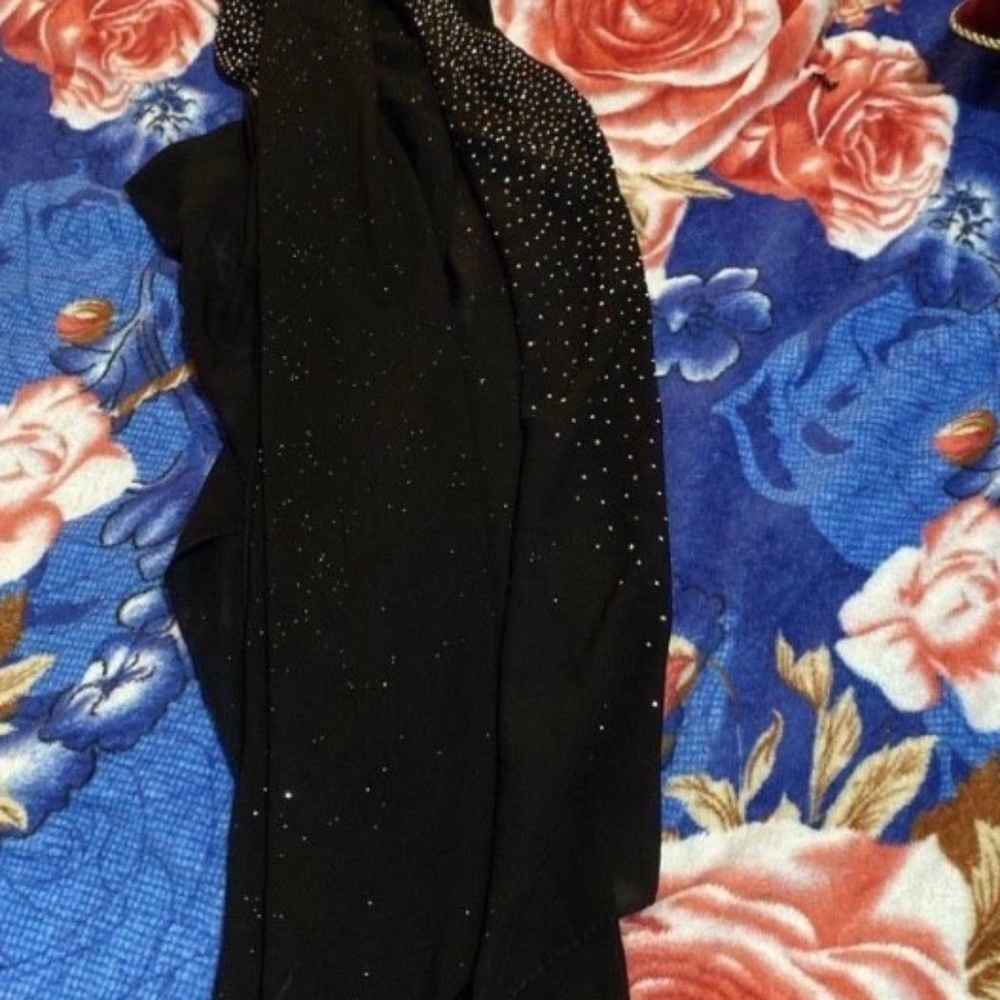 Black Scarf with Rhinestones